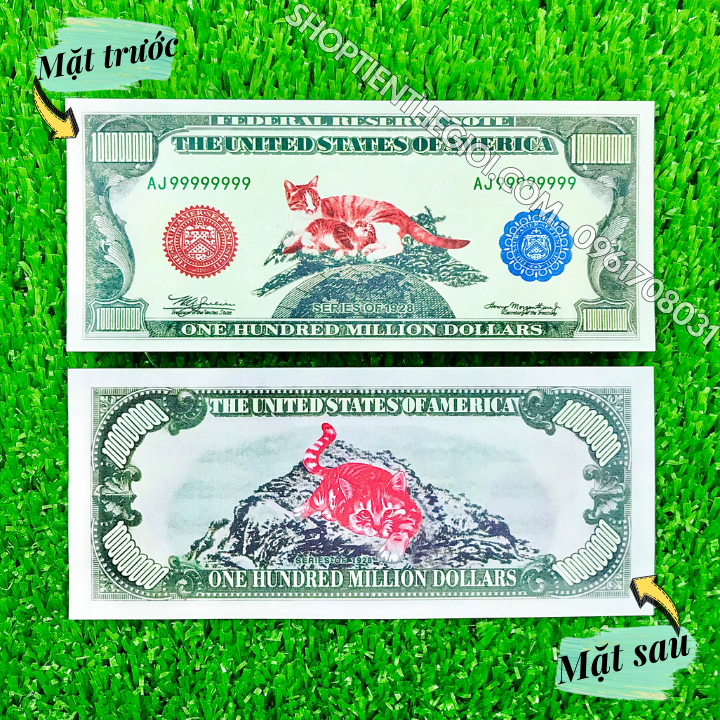 Tiền Lì Xì 1 Triệu Dola Mỹ Hình Con Mèo Dạ Quang - SP005942